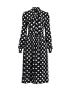 DOLCE & GABBANA WOMEN'S COLLECTION W POLKA DOT SILK DRESS,400014462307