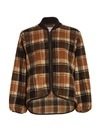 THE GREAT WOMEN'S FAUX SHEARLING PLAID JACKET,400014821766