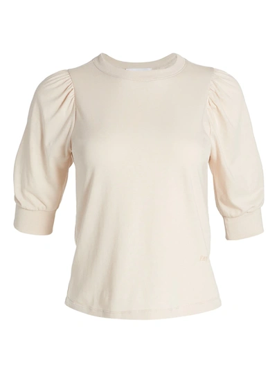 Frame Frankie Puff-sleeve T-shirt In Rose
