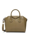 Givenchy Small Antigona Leather Satchel In Dark Khaki