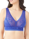 Wacoal Net Effect Wire-free Bra D-dd Cups In Clematis Blue