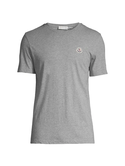 Moncler Logo Short-sleeve Classic T-shirt In Grey
