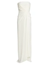 DOLCE & GABBANA WOMEN'S COLLECTION SILK CADY STRAPLESS GOWN,400014463016