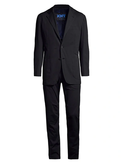 Knt Classic-fit Two-button Suit In Charcoal