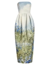 OSCAR DE LA RENTA WOMEN'S STRAPLESS GARDEN PRINT GOWN,400014787508