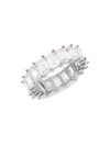 ADINAS JEWELS STERLING SILVER & CUBIC ZIRCONIA ETERNITY RING,400014741916