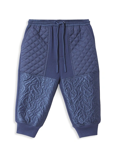 Burberry Kids' Baby's & Little Boy's Monogram-quilted Jogger Pants In Pebble Blue