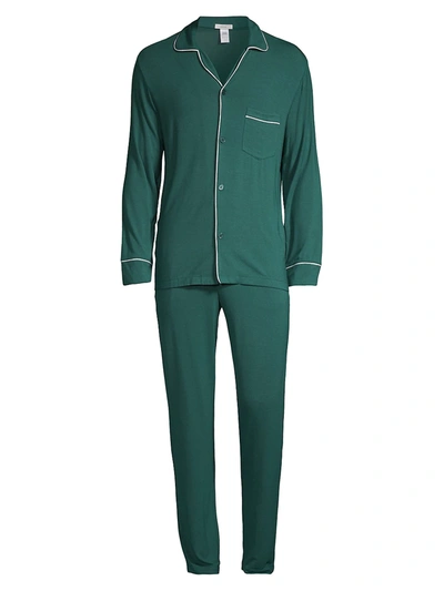 Eberjey 2-piece William Piped Trim Pajama Set