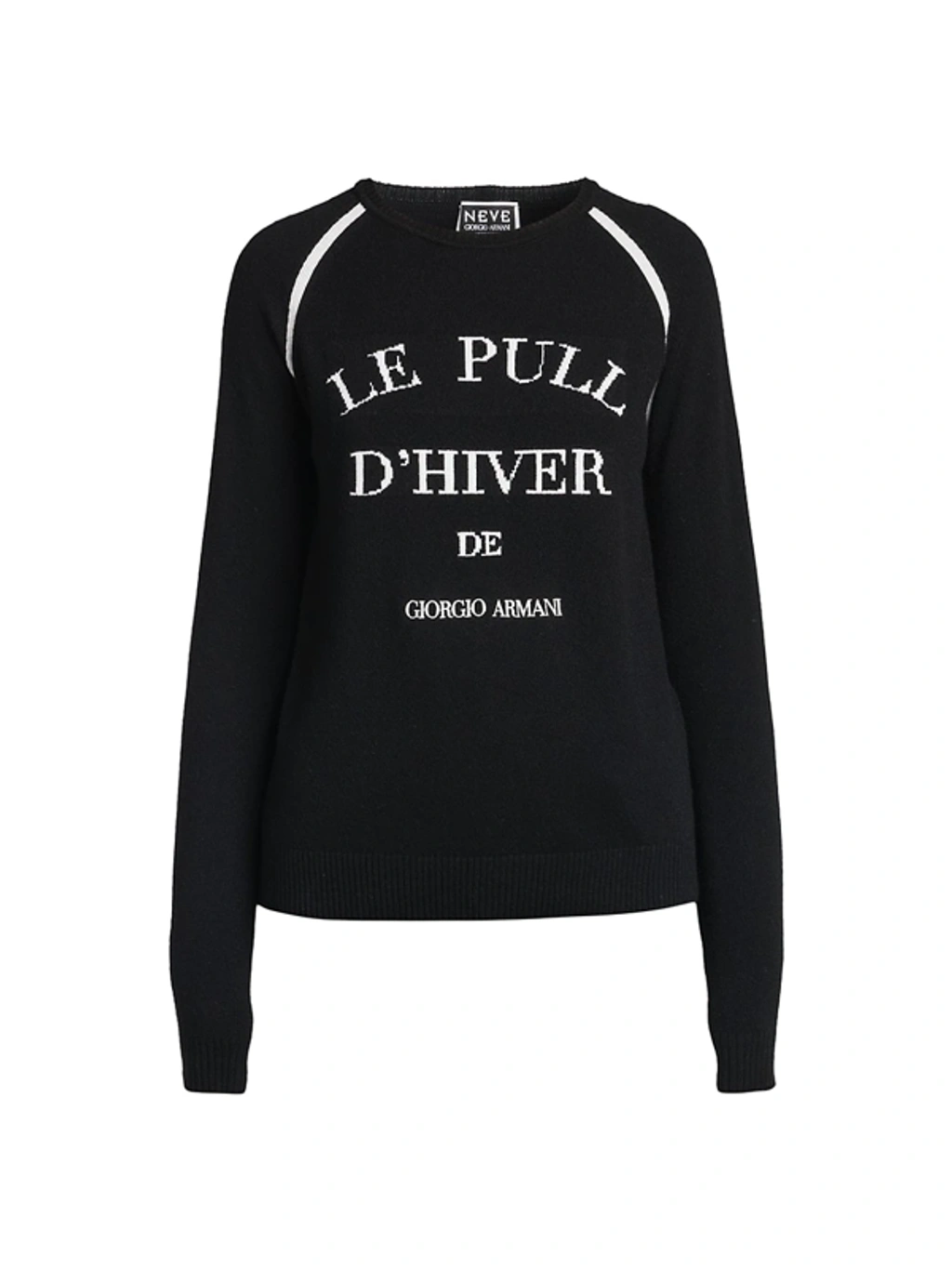 Giorgio Armani Runway Le Pull D hiver Cashmere Sweater In Solid Black ModeSens