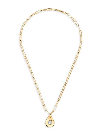 Dinh Van Women's Menottes  R15 18k Yellow Gold & Diamond Handcuff Pendant Necklace