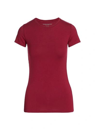 Majestic Classic Stretch T-shirt In Fuchsia