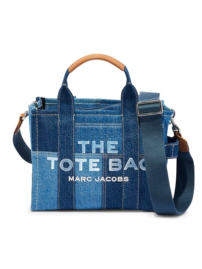 Marc Jacobs The Denim Mini Tote Bag In Blue Denim