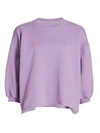 Rachel Comey Fond Puff-sleeve Sweatshirt In Lavender