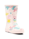 Hunter Unisex Kids First Peppa Pig Muddy Puddles Rain Boots - Walker, Toddler, Little Kid In Pink