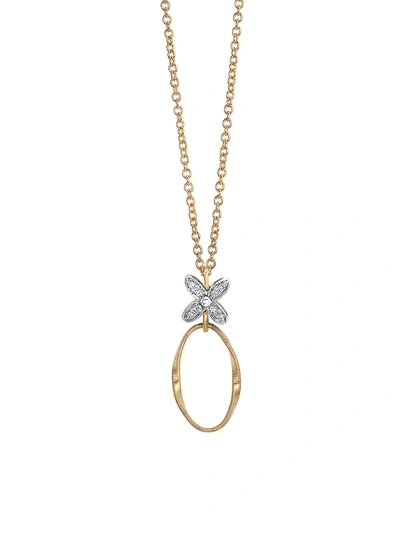 Marco Bicego Marrakech Onde 18k Yellow And White Gold Pendant Necklace With Diamonds