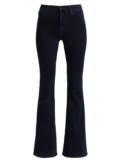 Mother The Super Cruiser Flare Jeans In Black