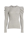 7 FOR ALL MANKIND WOMEN'S RIB-KNIT PUFF SHOULDER SWEATER,400014770846