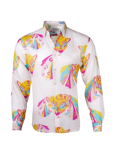 Giuseppe Annunziata Panther Print Long-sleeve Shirt In Pink