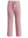 Splendid Georgie Rib-knit Pants In Pink Rose