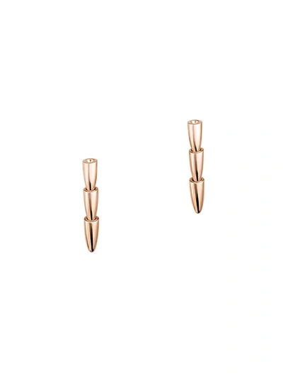 Vhernier Calla 18k Rose Gold Clip-on Drop Earrings