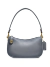 Coach Swinger Leather Shoulder Bag In Granite