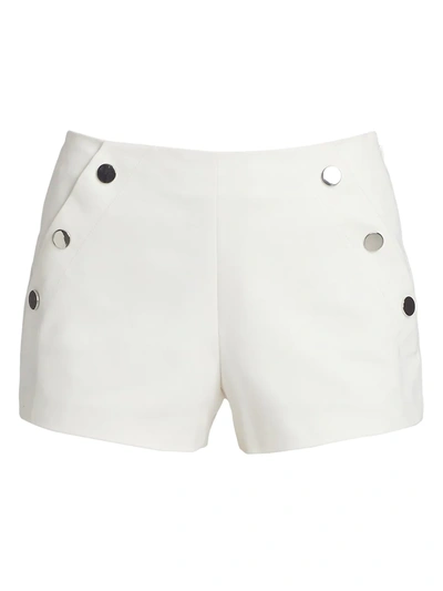 Ramy Brook Drew Button Detail Shorts In Ivory