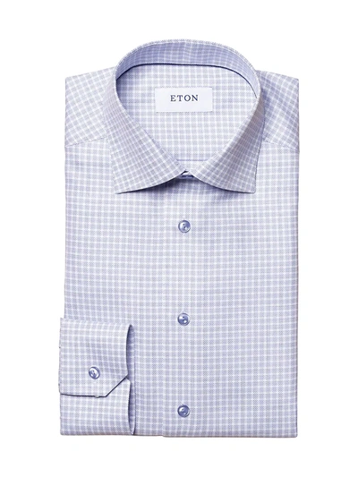 Eton Slim-fit Check Shirt In Blue