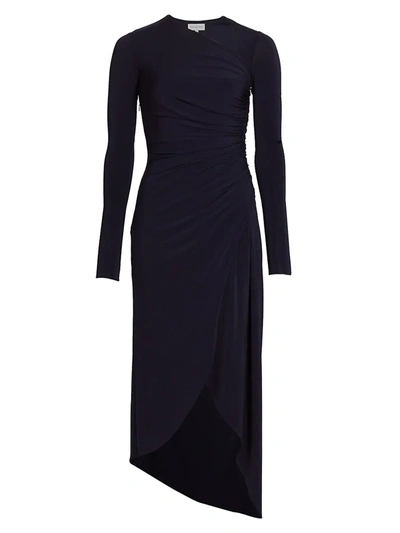 Halston Giorgia Jersey Cocktail Dress In Blue