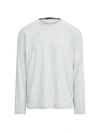 Ralph Lauren Stretch Mesh Long-sleeve T-shirt In Light Grey Heather