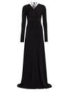 Halston Baylee Cutout Jersey Gown In Black