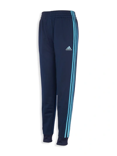 Adidas Originals Kids' Boy's Three-stripe Jogger Pants In Navy Aqua