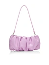 Staud Bean Ruched Leather Shoulder Bag In Lavender