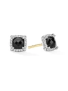 David Yurman Women's Petite Châtelaine Pavé Bezel Stud Earrings With Diamonds In Black Onyx
