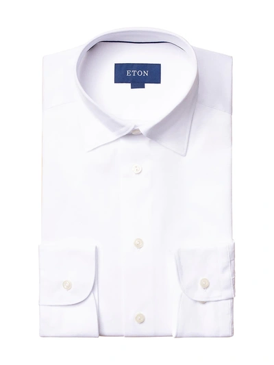 Eton Slim-fit Jersey Long-sleeve Shirt In White