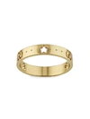 GUCCI 18K YELLOW GOLD ICON RING WITH STAR DETAIL,400014632085