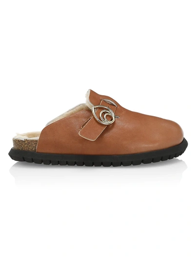 Brother Vellies Women's Josh Shearling Clogs In Whiskey