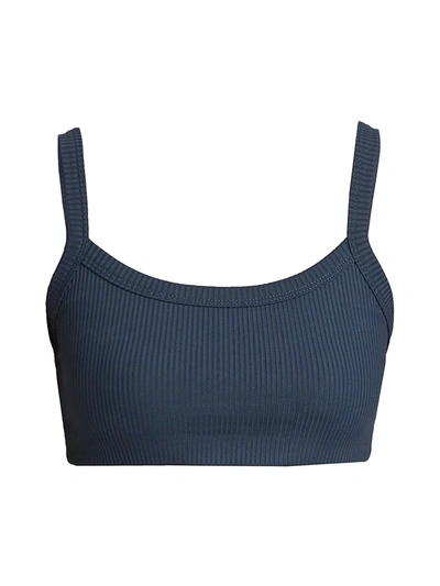 Year Of Ours Ribbed 2.0 Bralette In Navy