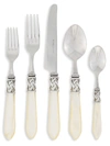 Vietri Aladdin Brilliant Aqua 5-piece Flatware Set In Ivory