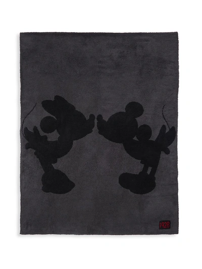 Barefoot Dreams Kid's Classic Disney Mickey & Minnie Mouse Throw Blanket In Carbon