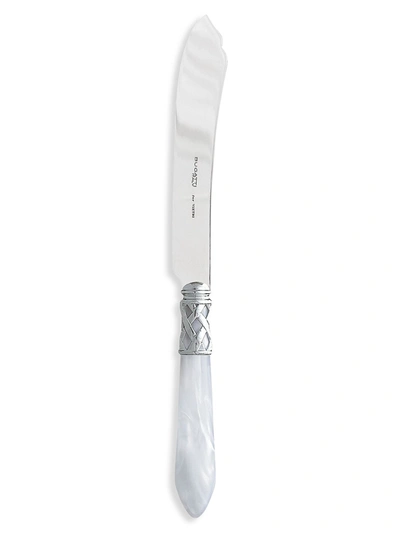 Vietri Aladdin Brilliant Aqua Cake Knife In White