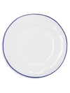 Vietri Aurora Edge Dinner Plate In White