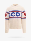 Gcds Logo-print Knitted Jumper In White