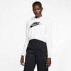 Nike Women's Sportswear Essential Cropped Hoodie In Birch Heather/black