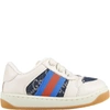 GUCCI BEIGE SNEAKERS FOR BABY KIDS WITH WEB DETAILS,626625 22V40 4663