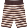 GUCCI MULTICOLOR TROUSERS FOR BABY KIDS WITH BROWN LOGO,659223 XKBWL 2051