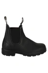 Blundstone Chelsea Black Ankle Boots With Elasticated Inserts In Nero Nero