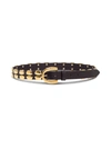 ALBERTA FERRETTI LEATHER BELT WITH GOLD-colourED STUDS DETAIL,A30015185555
