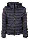 Peuterey Padded And Quilted Jacket In Blu