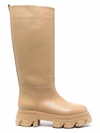 Gia Borghini Gia X Pernille Teisbaek Perni 07 Leather Knee-high Boots In Cappuccino