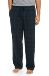 L.l.bean Scotch Plaid Flannel Pajama Pants In Black Watch